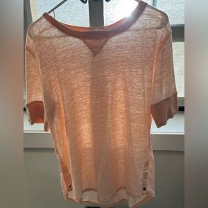 Women’s Jane and Delancey short sleeve peach shirt size large